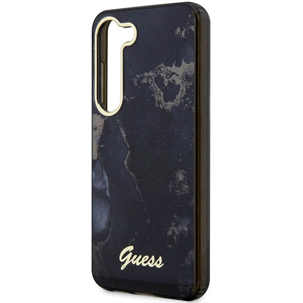 Guess GUHCS23SHTMRSK S23 S911 sort/sort hårdkasse Golden Marble Collection