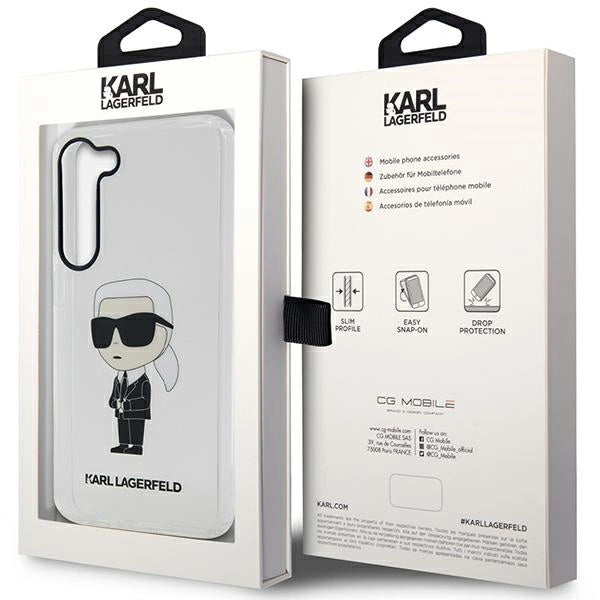 Karl Lagerfeld KLHCS23MHNIKTCT S23+ S916 gennemsigtige hardcase Ikonik Karl Lagerfeld