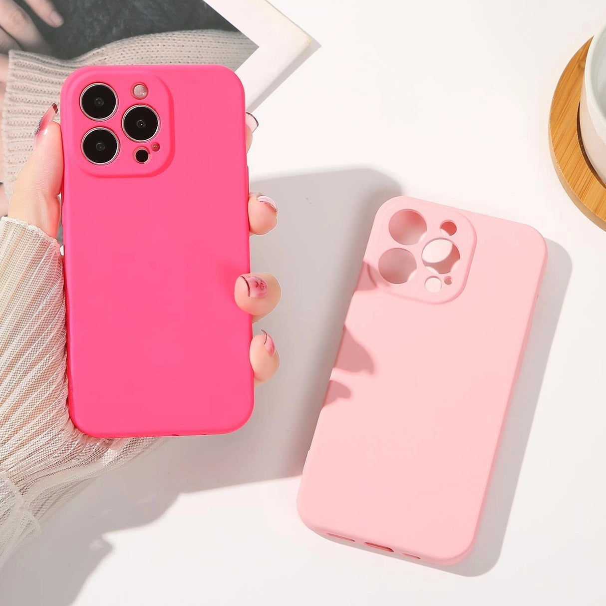 Silikonhylster til Samsung Galaxy A14 5G / Galaxy A14 silikon cover beige