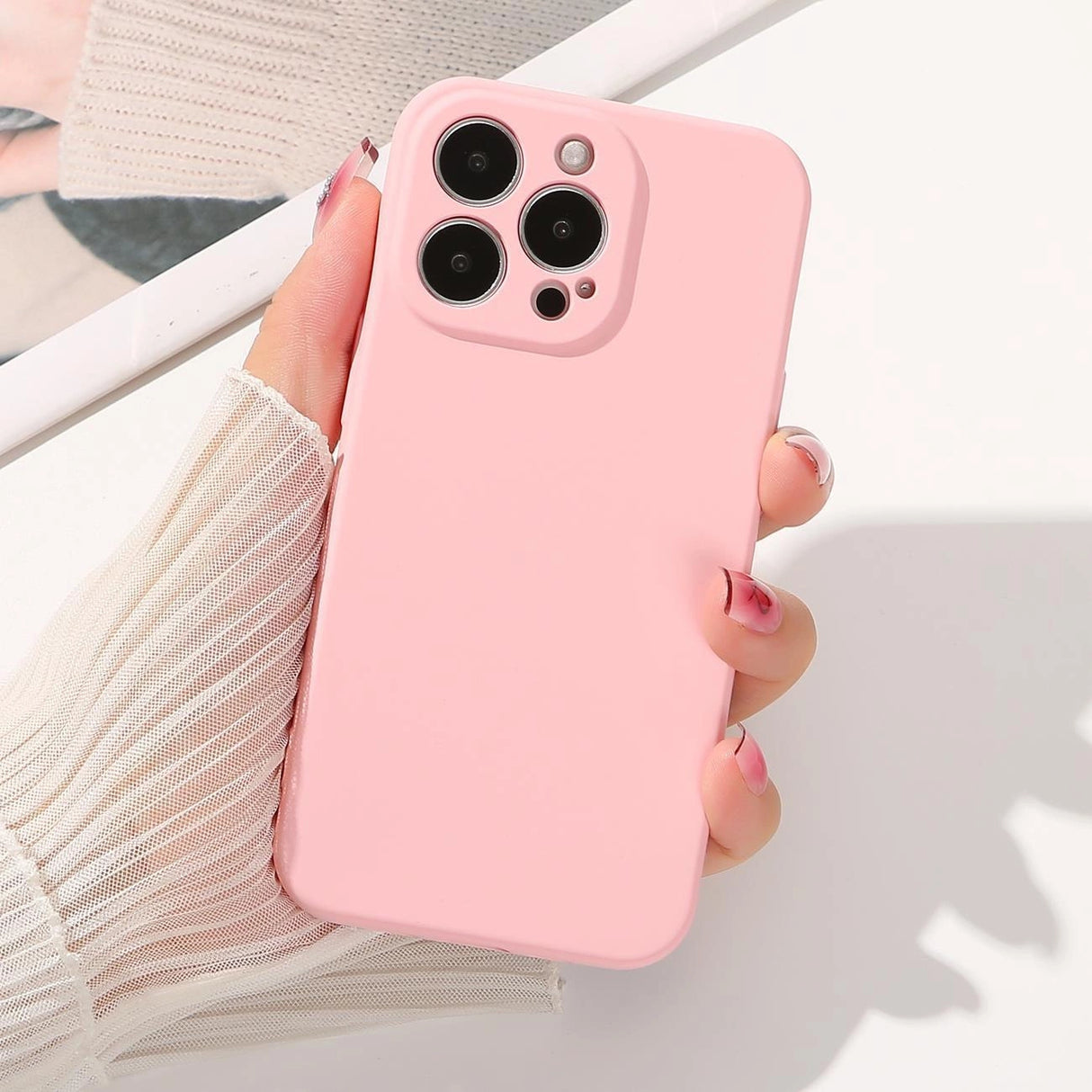 Silikonhylster til Samsung Galaxy A14 5G / Galaxy A14 silikon cover beige