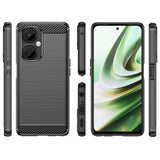 Carbon Case til OnePlus Nord CE 3 fleksibelt silikone carbon cover sort