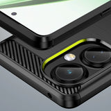Carbon Case til OnePlus Nord CE 3 fleksibelt silikone carbon cover sort