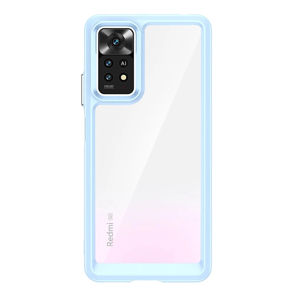 Outer Space Case til Xiaomi Poco X5 5G / Redmi Note 12 5G cover med en fleksibel ramme blå