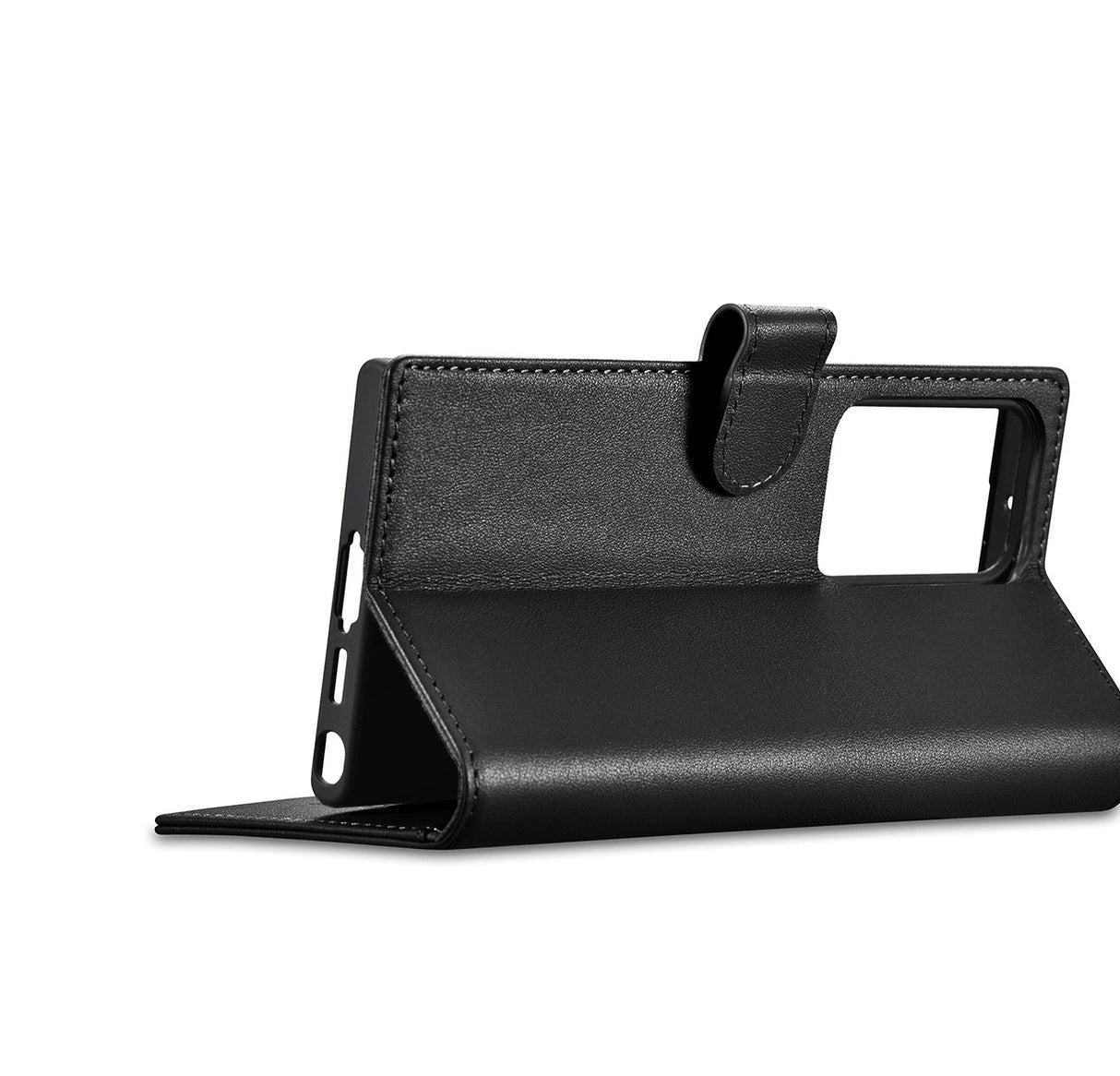 iCarer Wallet Case til Samsung Galaxy S23 Ultra læderkasse wallet sort