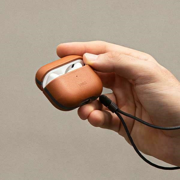 Uniq Terra Ægte læderfoder til AirPods Pro 2 - brun