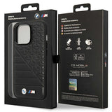 BMW Bi Pattern Case til iPhone 14 Pro 6.1" - sort