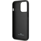 Case BMW BMHCP14L22RBDK iPhone 14 Pro 6.1" sort/sort hårdkasse Læder Blå prikker