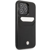 Case BMW BMHCP14L22RSEPK iPhone 14 Pro 6.1" sort/sort Læder Card Slot