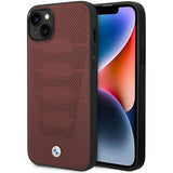 Case BMW BMHCP14S22RPSR iPhone 14 6,1" bordeaux/bordeaux læder sæder mønster