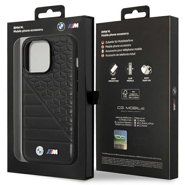 BMW Bi Pattern Case til iPhone 14 Pro Max 6.7" - sort