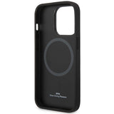 Case BMW BMHMP14X22RPSK iPhone 14 Pro Max 6.7" sort/sort Ledersæder MagSafe mønster
