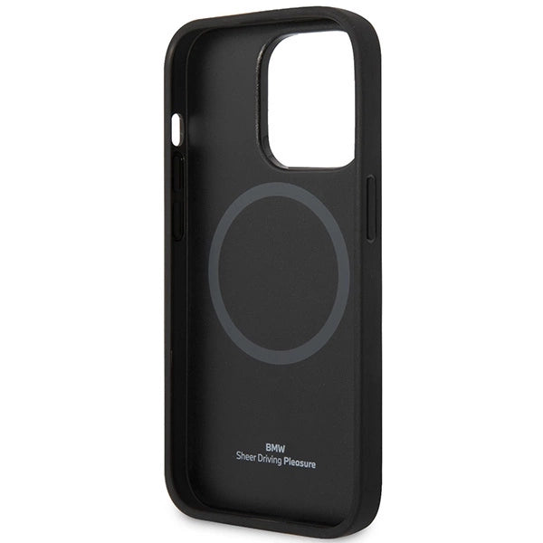 Case BMW BMHMP14X22RPSR iPhone 14 Pro Max 6.7 Burgundy/burgundy læder sæder mønster MagSafe