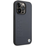 Case BMW BMHMP14XSLLNA iPhone 14 Pro Max 6.7" marine/navy hardcase læder Hot Stamp MagSafe