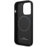 Case BMW BMHMP14XSLLNA iPhone 14 Pro Max 6.7" marine/navy hardcase læder Hot Stamp MagSafe