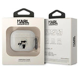 Karl Lagerfeld KLA3HNKCTGT Airpods 3 cover gennemsigtige Gliter Karl&Choupette