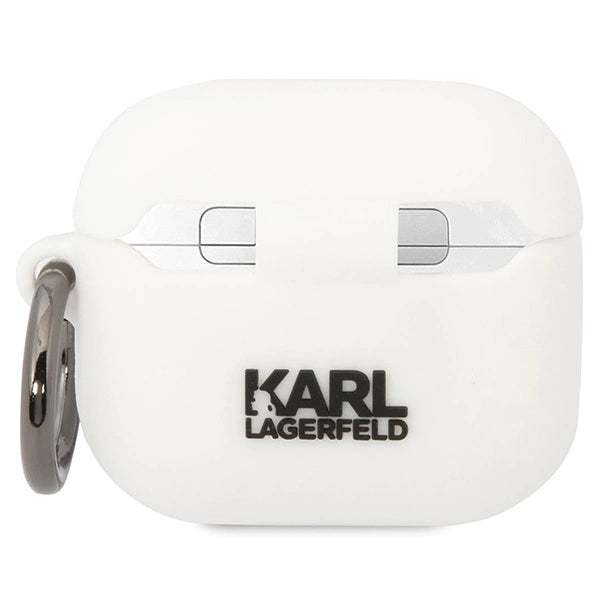 Karl Lagerfeld KLACA3SILKCW AirPods 3 cover hvid/hvid Silikon Karl & Choupette