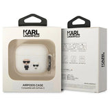 Karl Lagerfeld KLACA3SILKCW AirPods 3 cover hvid/hvid Silikon Karl & Choupette