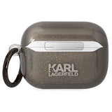 Karl Lagerfeld KLAPHNKCTGK Airpods Pro cover sort/sort Gliter Karl&Choupette