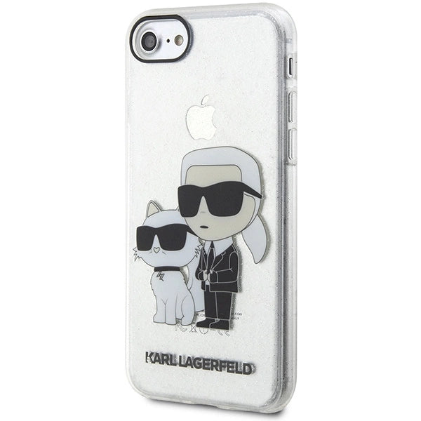 Karl Lagerfeld KLHCI8HNKCTGT iPhone 7/8/ SE 2020 / SE 2022 gennemsigtig hardcase Gliter Karl&Choupette