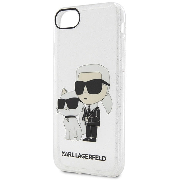 Karl Lagerfeld KLHCI8HNKCTGT iPhone 7/8/ SE 2020 / SE 2022 gennemsigtig hardcase Gliter Karl&Choupette