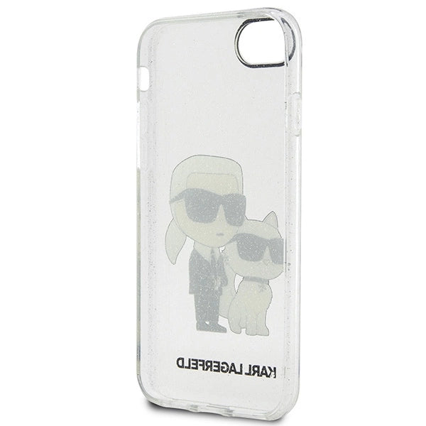 Karl Lagerfeld KLHCI8HNKCTGT iPhone 7/8/ SE 2020 / SE 2022 gennemsigtig hardcase Gliter Karl&Choupette