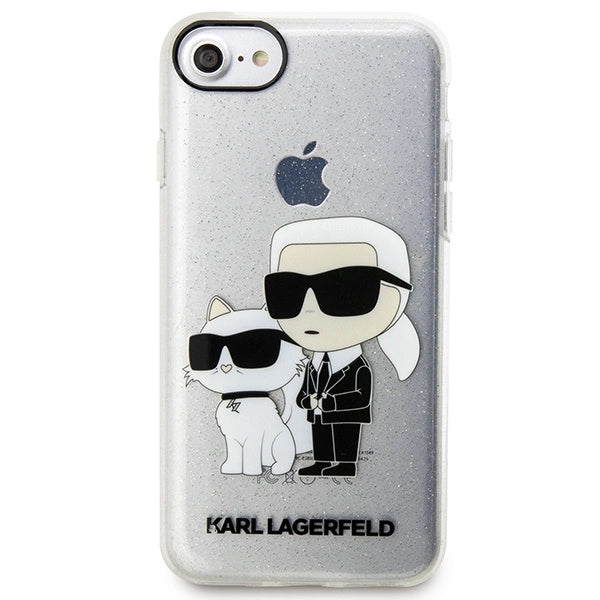 Karl Lagerfeld KLHCI8HNKCTGT iPhone 7/8/ SE 2020 / SE 2022 gennemsigtig hardcase Gliter Karl&Choupette