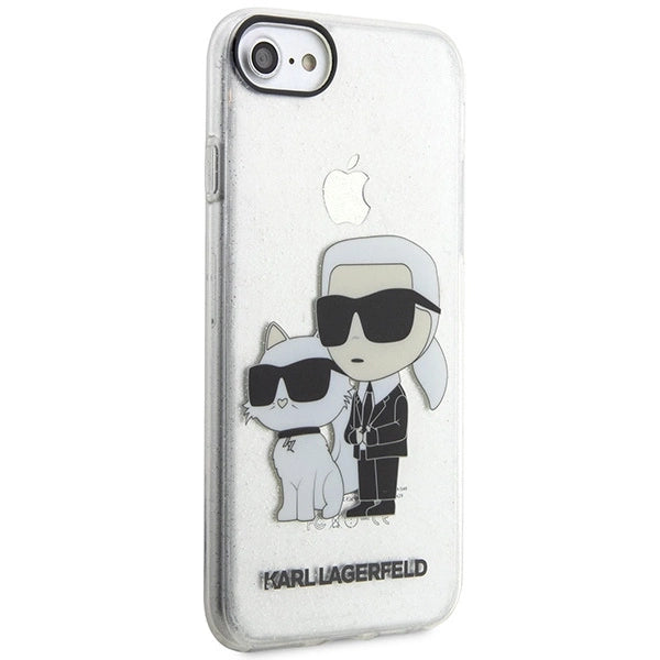 Karl Lagerfeld KLHCI8HNKCTGT iPhone 7/8/ SE 2020 / SE 2022 gennemsigtig hardcase Gliter Karl&Choupette