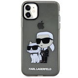 Karl Lagerfeld KLHCN61HNKCTGK iPhone 11 / Xr 6.1" sort/sort hardcase Gliter Karl&Choupette