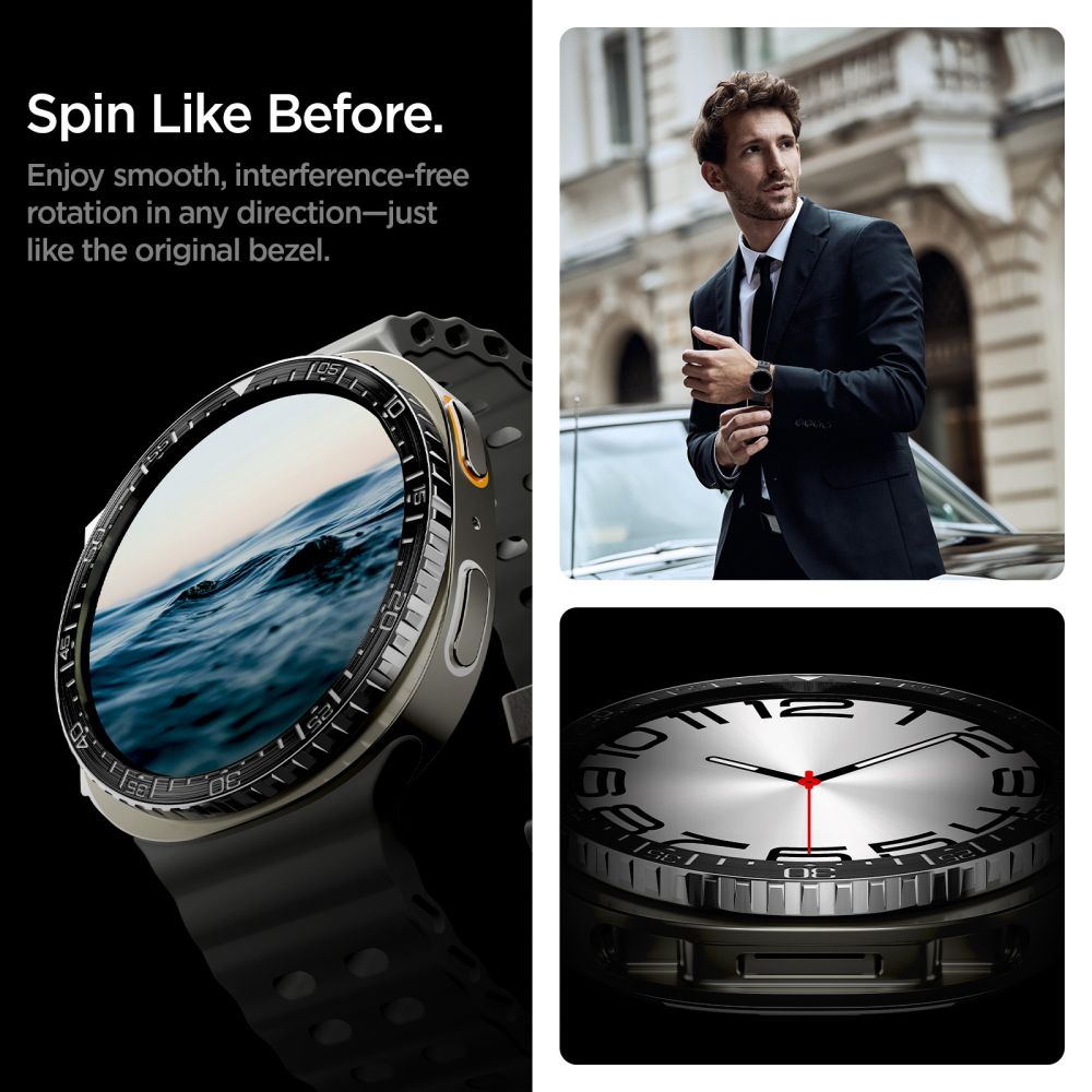 Spigen Bezel Tune Diver Samsung Galaxy Watch 8/9 (44 Mm) Sort