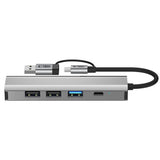 Tech Protect Hb03 Hub Adapter 5 I 1 Type C + Usb 2.0 + Usb 3.0 + Rj45 Spacegrå