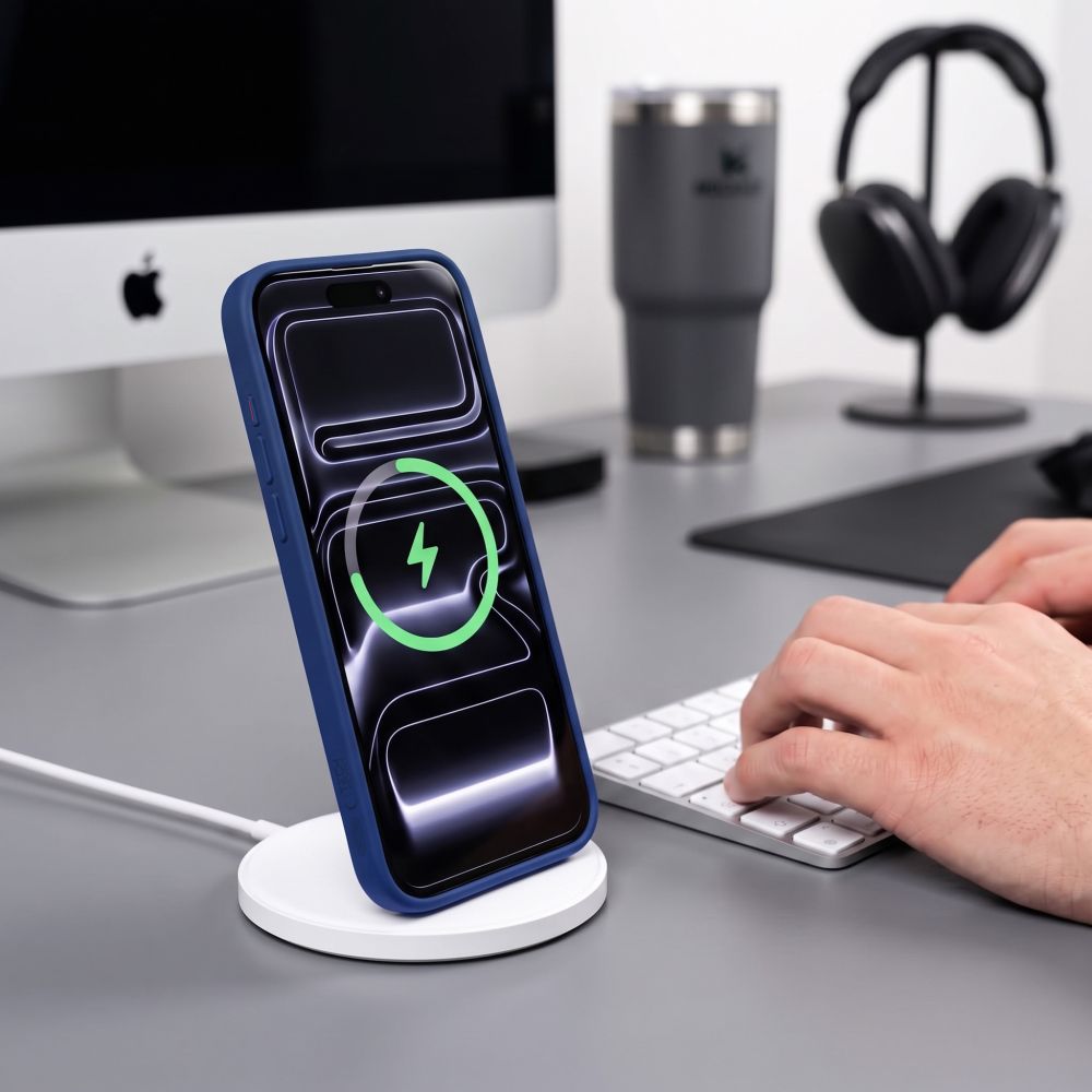 Tech Protect Magone Magsafe Cc + Glas 2 Pak Iphone 17 Pro / 18 Pro Dyb Blå/Klar