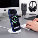 Tech Protect Magone Magsafe Cc + Glas 2 Pak Iphone 17 Pro / 18 Pro Dyb Blå/Klar