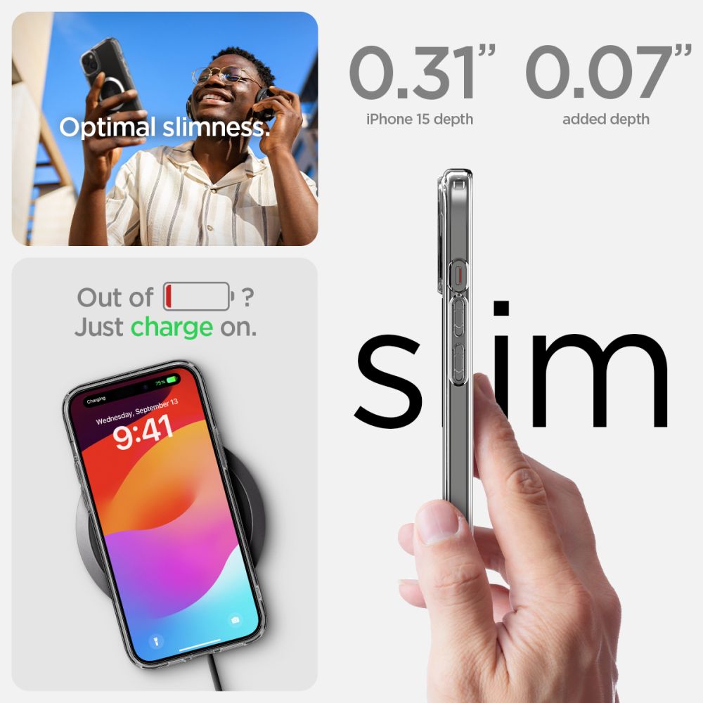 Spigen Ultra Hybrid Magsafe Iphone 15 Hvid