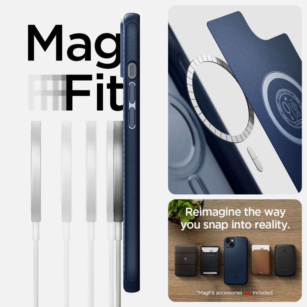 Spigen Mag Armor Magsafe Iphone 14 Plus / 15 Plus Navy Blue