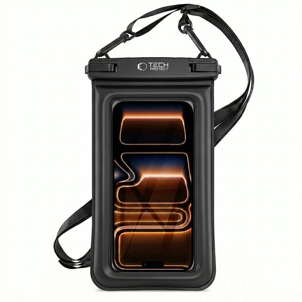 Tech Protect Uwc7 Universal Vandtæt Flydende Etui 6,9 Tommer Sort