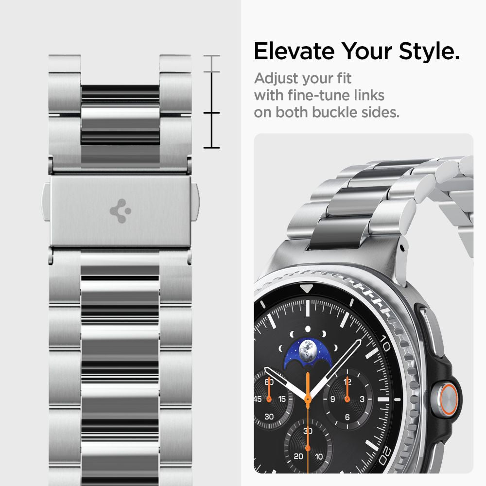 Spigen Modern Fit Band Samsung Galaxy Watch 8 / 9 / Classic (40 / 44 / 46 Mm) Sølv