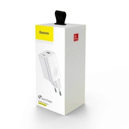 Baseus Charging Quick Charger USB 3.0 - hvid