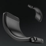Carbon Case til Infinix Hot 20S med fleksibelt silikone carbon cover sort