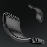 Carbon Case til Infinix Hot 20 fleksibelt silikone carbon cover sort