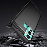 Carbon Case til Infinix Hot 12 Play NFC / Hot 12 Play fleksibelt silikone carbon cover sort