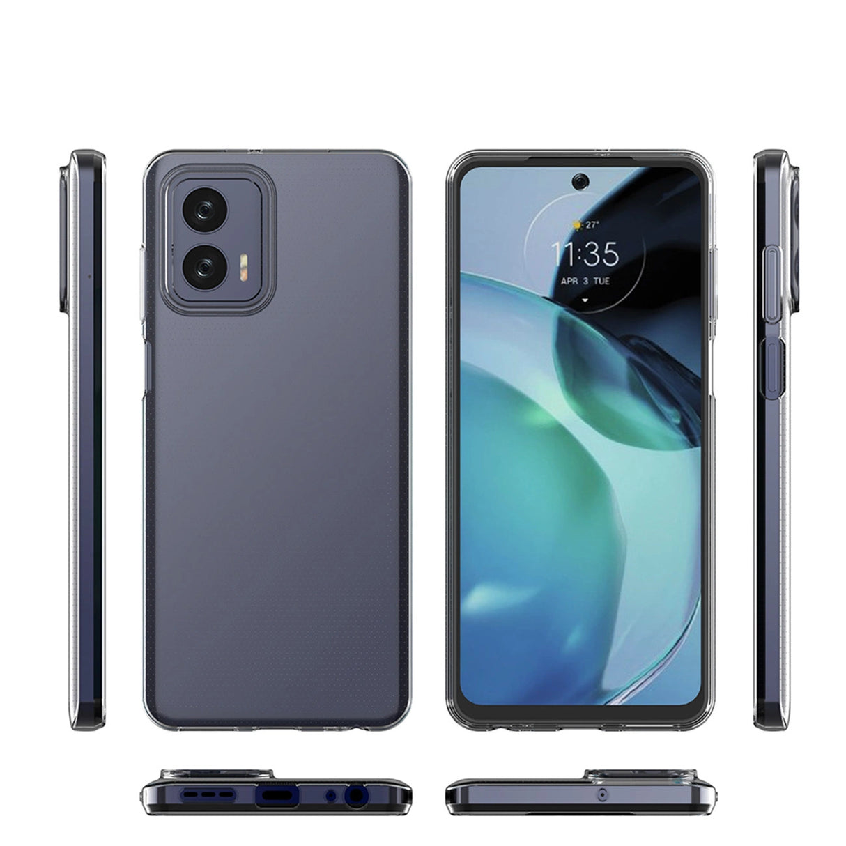 Ultra Clear 0,5 mm æske til Motorola Moto G73 5G tynd omslag gennemsigtig