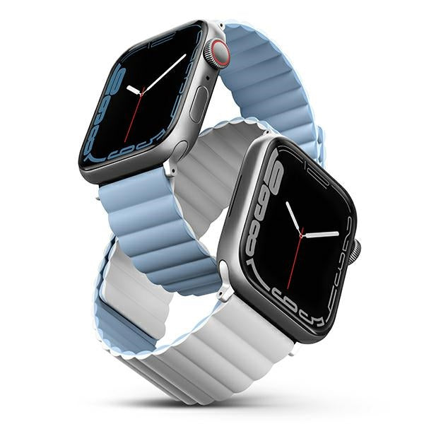 Uniq Revix rem til Apple Watch 1/2/3/4/5/6/7/8/SE/SE2/Ultra 42/44/45/49 mm - hvid og blå
