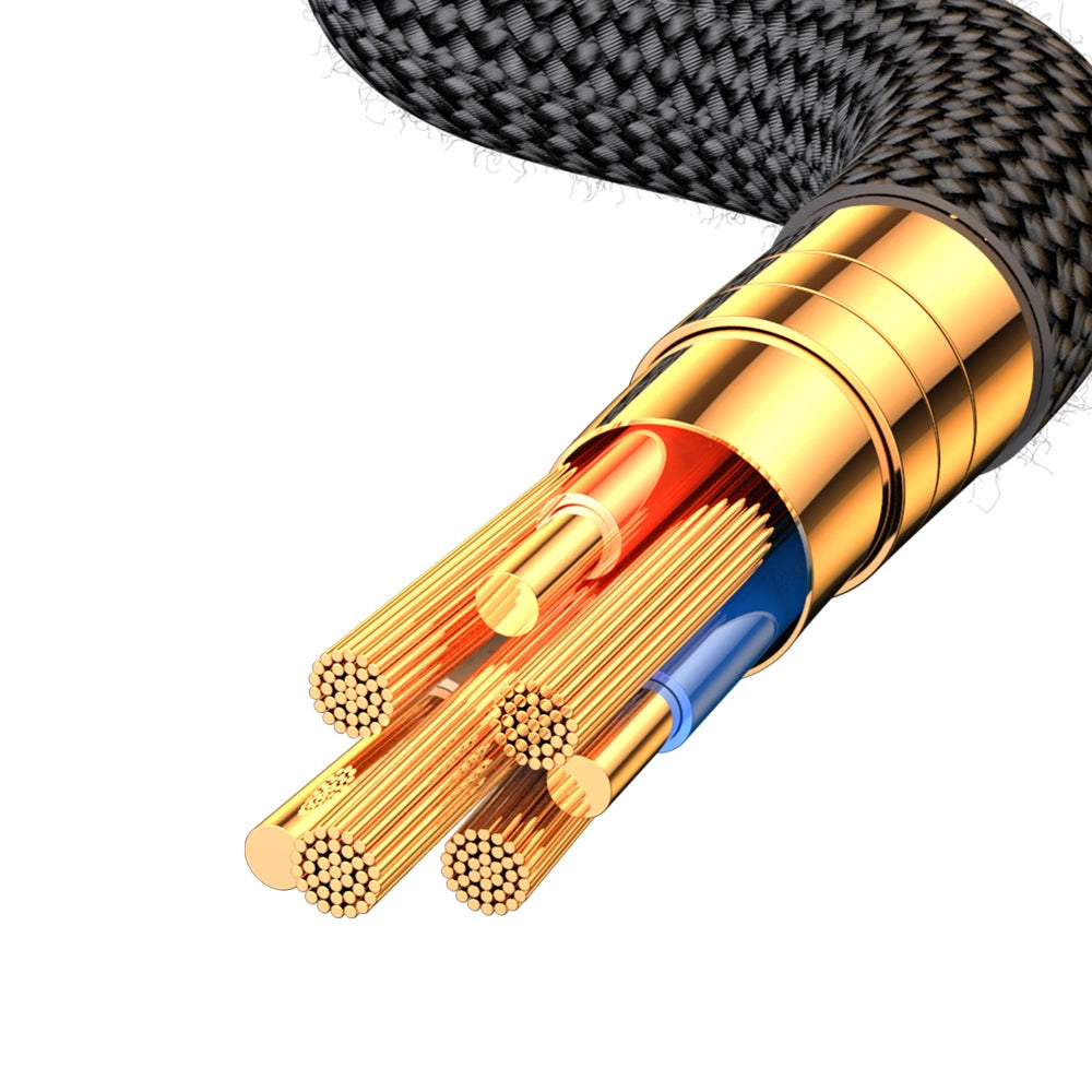 Joyroom Prism Series A16 USB-C / USB-A Kabel 66W 1,2m med LED-skærm - sort