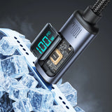 Joyroom Prism Series A16 USB-C / USB-C 100W 1,2m Kabel med LED-skærm - sort