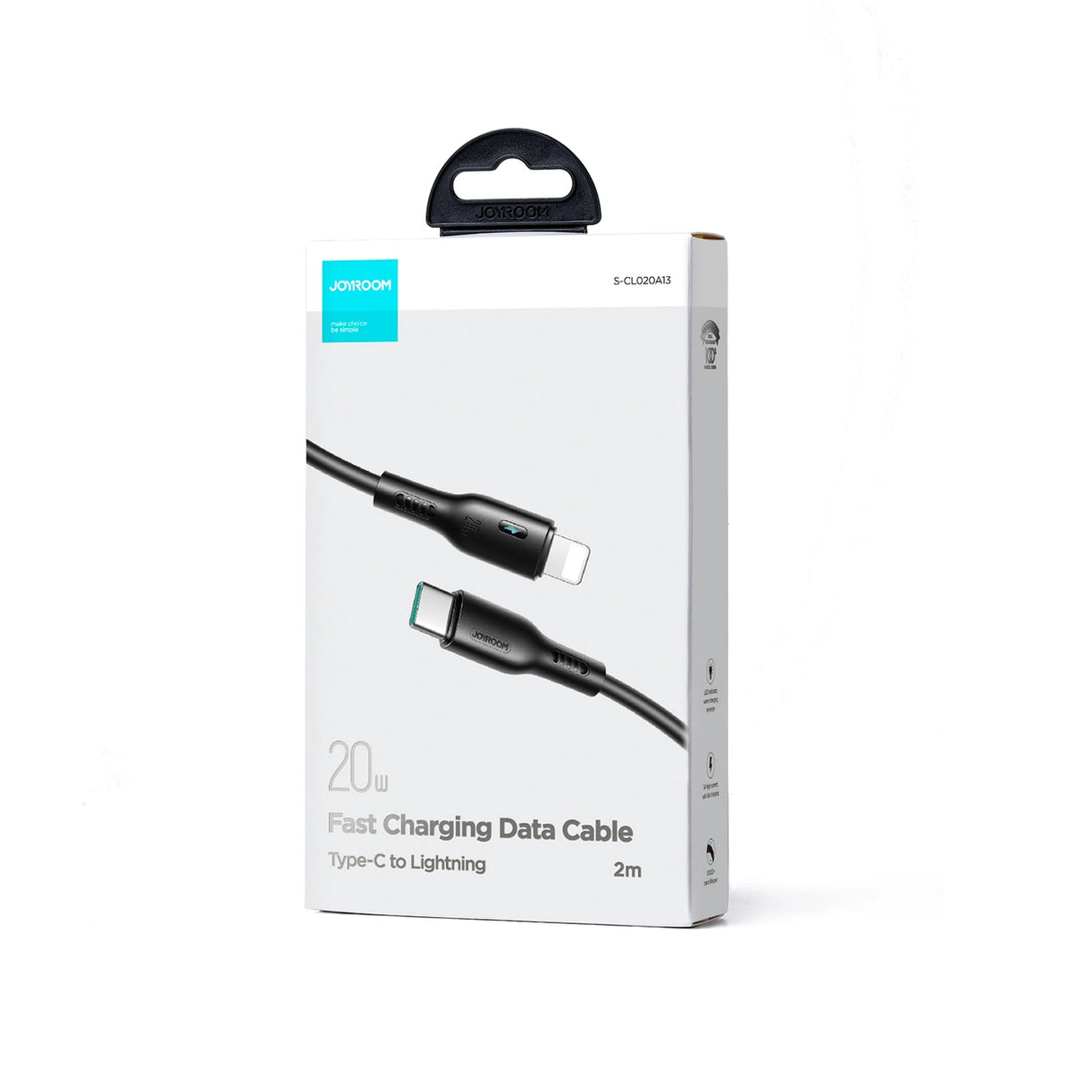 Joyroom Premium Series A13 Lightning / USB-C 20W 2m kabel - sort