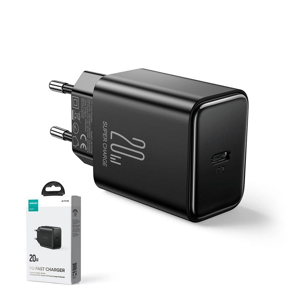 USB C 20W PD Joyroom JR-TCF06 oplader - sort