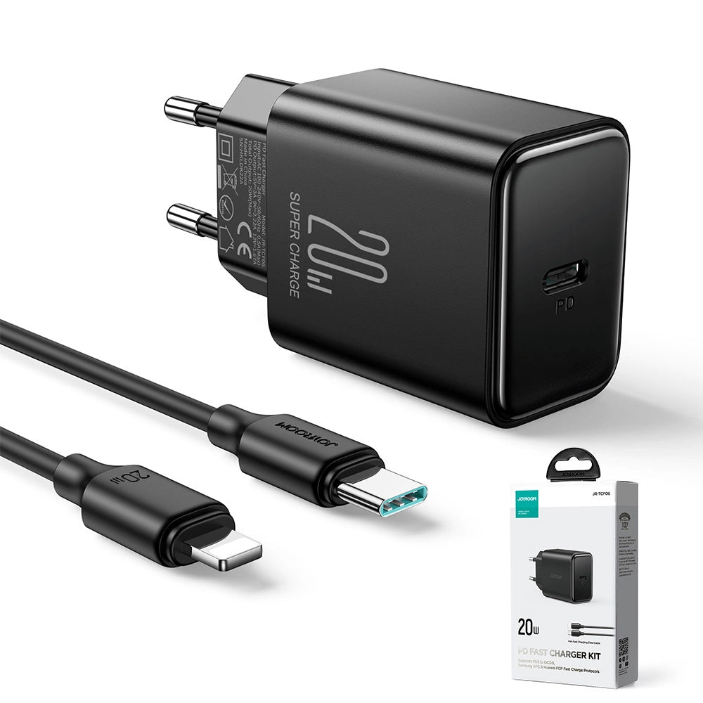 USB C 20W PD Joyroom JR-TCF06 oplader - sort