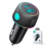 60W USB-C USB-A biloplader Joyroom JR-CCN01 - sort