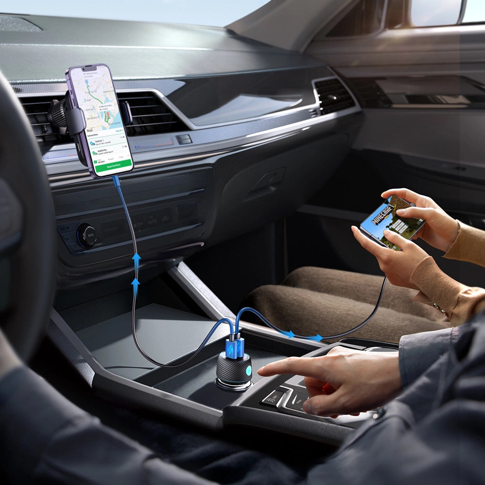60W USB-C USB-A biloplader Joyroom JR-CCN01 - sort