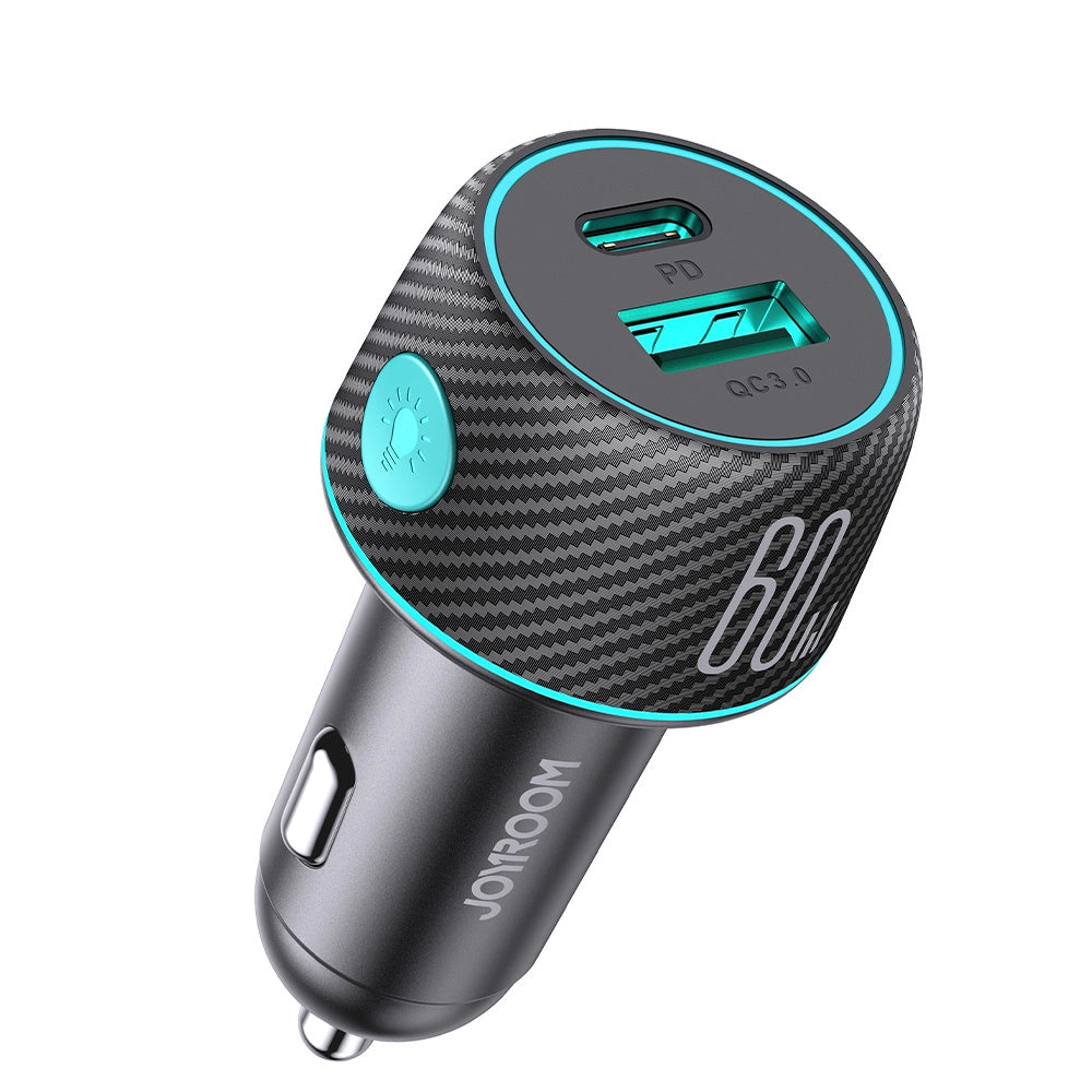 60W USB-C USB-A biloplader Joyroom JR-CCN01 - sort